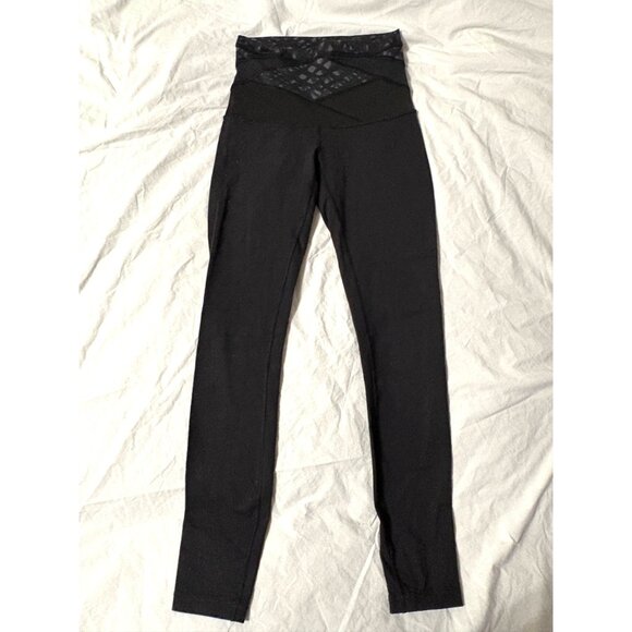 EXCELLENT Lululemon Wunder Under Pant Hi Rise Luon Black Slate Yoga Leggings 2 - Picture 9 of 11
